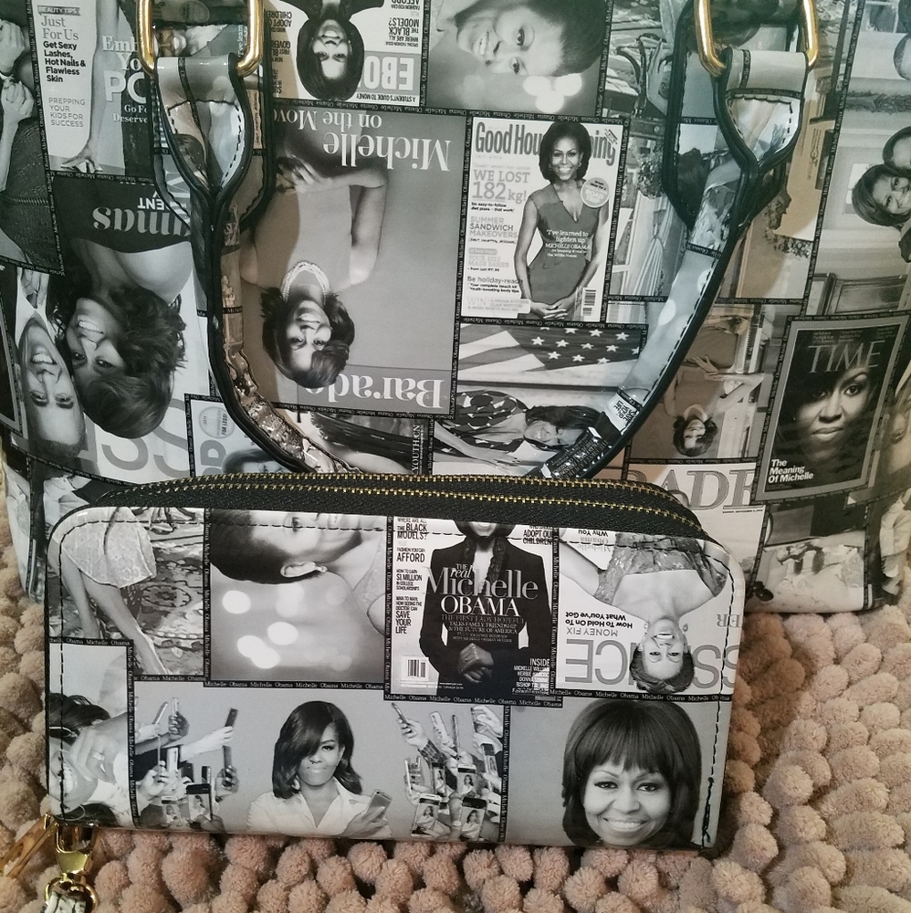 Michelle Obama Magazine matching Purse and Wallet